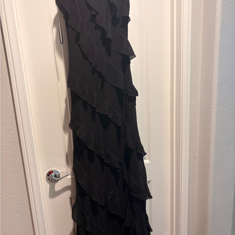 Petal & Pup Black Ruffled Maxi Dress